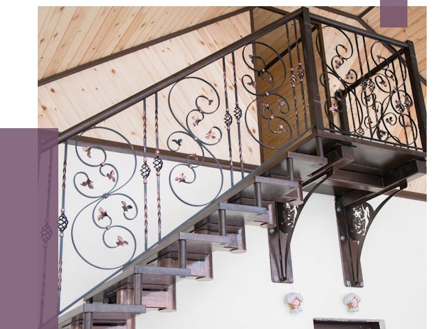 Кованые лестницы в Выборге от 79724 руб. под ключ