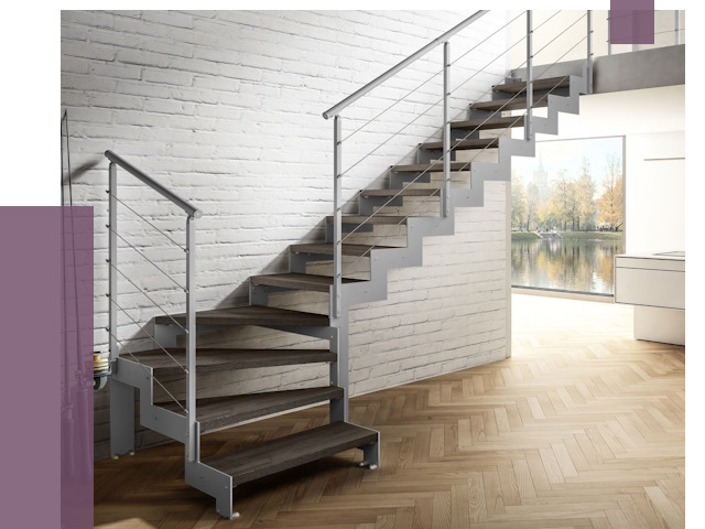 Г-образные лестницы под ключ в Выборге от 37051 руб. | ПРОЛЁТ-Вбр