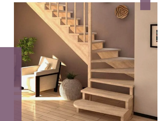 Изготовление Г-образных лестниц в Выборге от 18909 руб. 