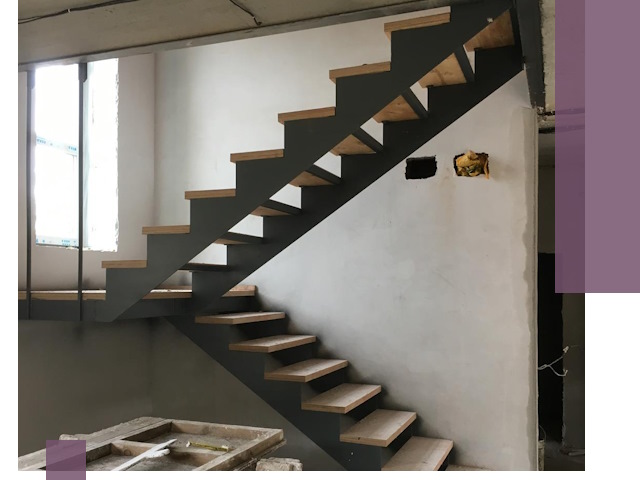 Изготовление лестниц на металлокаркасе в Выборге от производителя