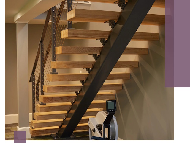 Лестницы на монокосоурах под ключ в Выборге - изготовление и монтаж