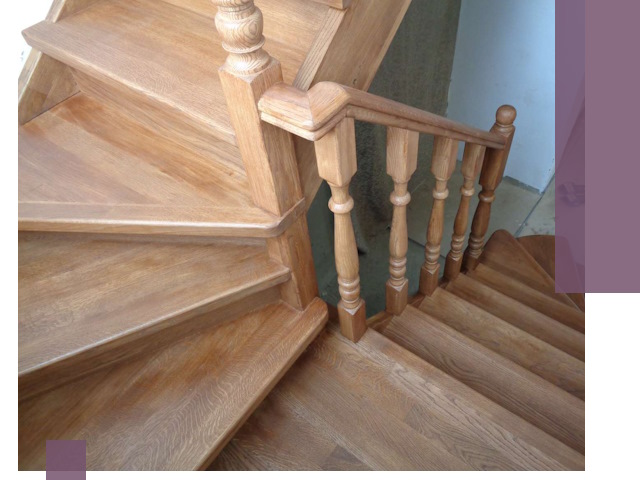 Дубовые лестницы под ключ в Выборге: изготовление и монтаж