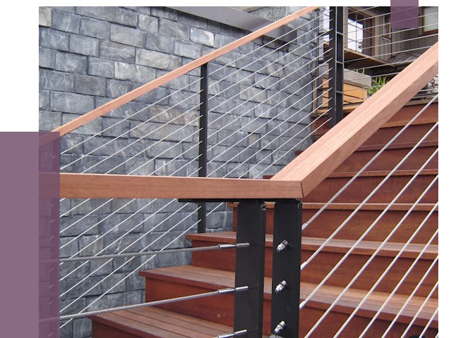 Тросовые перила под ключ в Выборге от 7768 руб.