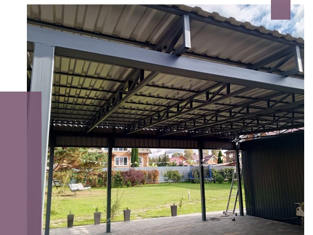 Монтаж навесов в Выборге от 7359 руб. — установка навеса | ПРОЛЁТ-Вбр