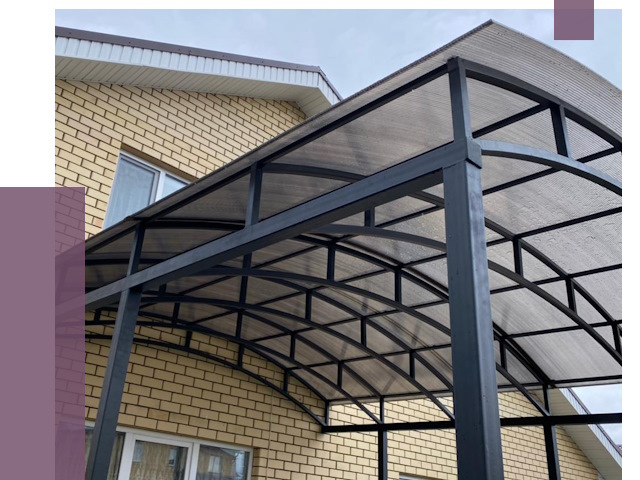 Монтаж козырьков в Выборге от 11499 руб. | ПРОЛЁТ-Вбр