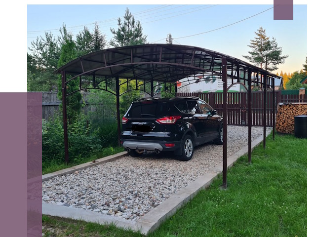 Навесы для автомобиля в Выборге от 13134 руб.  | ПРОЛЁТ-Вбр