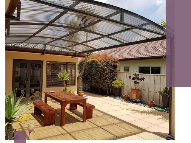 Навесы во двор под ключ в Выборге — изготовление и монтаж