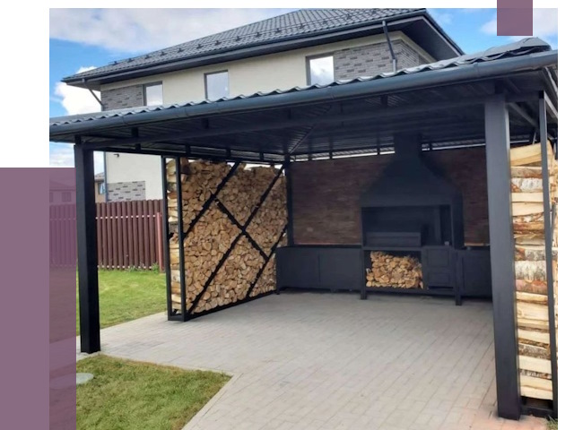 Навесы для барбекю в Выборге от 12725 руб. под ключ | ПРОЛЁТ-Вбр