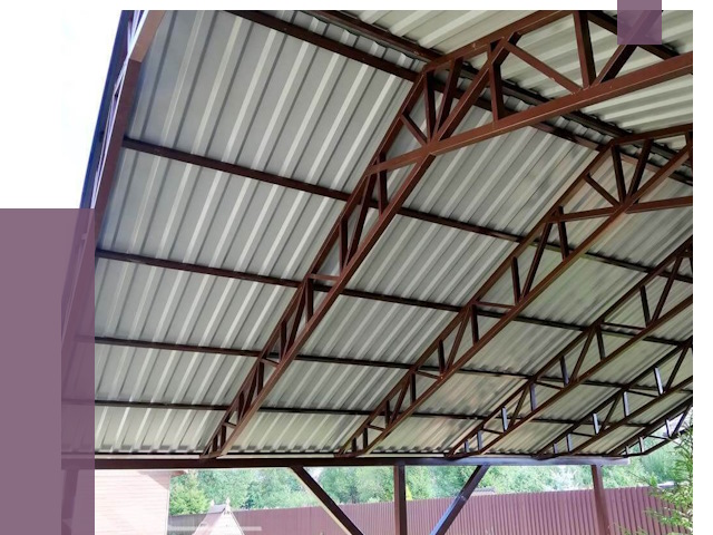 Навесы из профнастила в Выборге от 7359 руб. | ПРОЛЁТ-Вбр