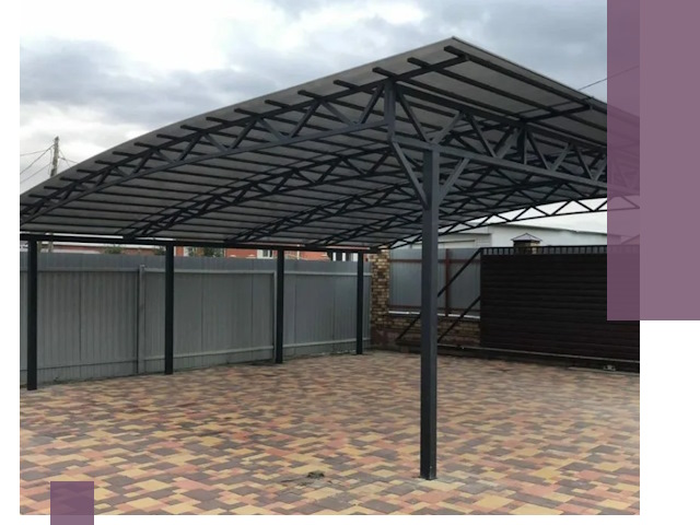 Металлические навесы под ключ в Выборге — изготовление и монтаж