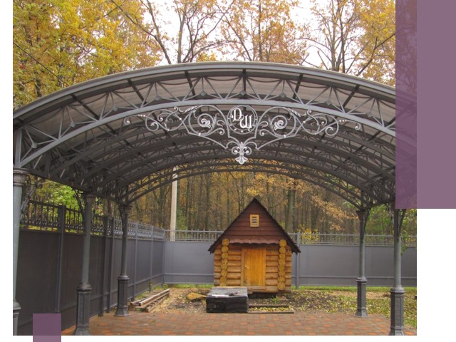 Кованые навесы премиум-класса под заказ в Выборге