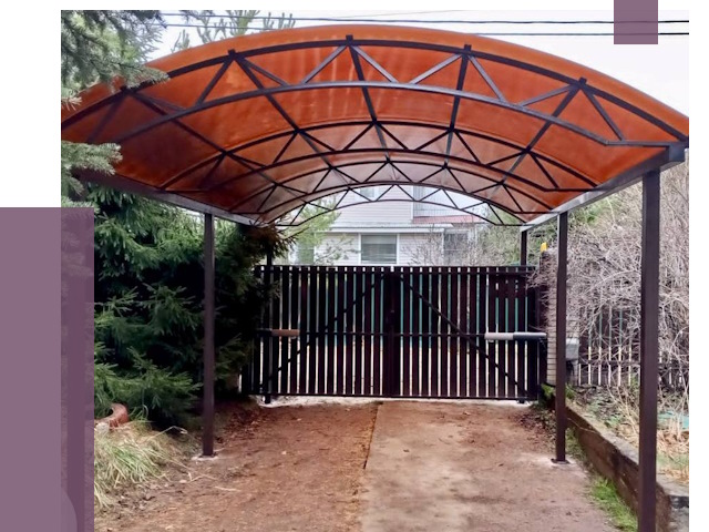 Арочные навесы в Выборге от 12725 руб. — изготовление и монтаж | ПРОЛЁТ-Вбр