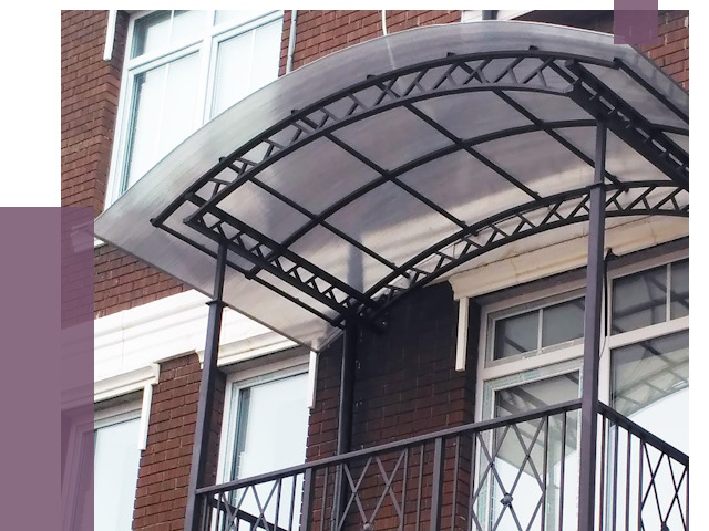 Козырьки над балконом в Выборге от 8637 руб. | ПРОЛЁТ-Вбр