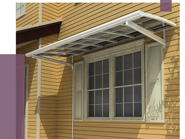 Козырьки над окнами в Выборге от 7615 руб. — монтаж, покупки | ПРОЛЁТ-Вбр