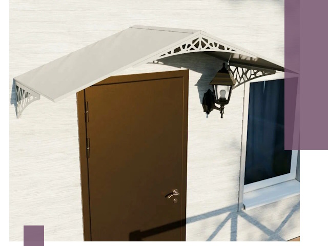 Металлические козырьки на входы и террасы в Выборге