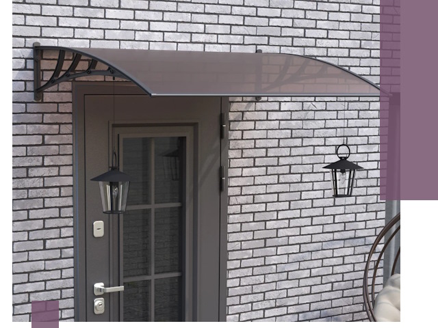 Недорогие козырьки и навесы под ключ в Выборге