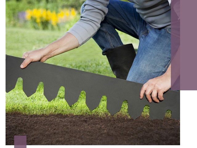 Металлические бордюры для газона в Выборге — изготовление и монтаж