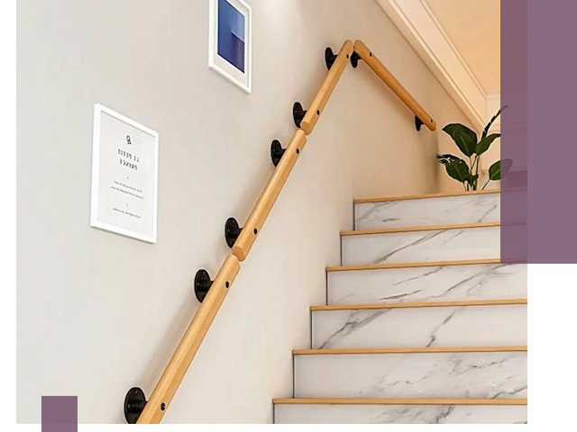 Поручни металлические и деревянные под ключ в Выборге