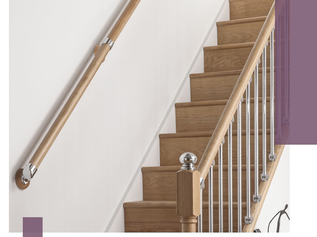 Пристенные поручни из стали и нержавейки под монтаж в Выборге